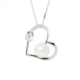 Collana in argento e perle bianche | Amuri
