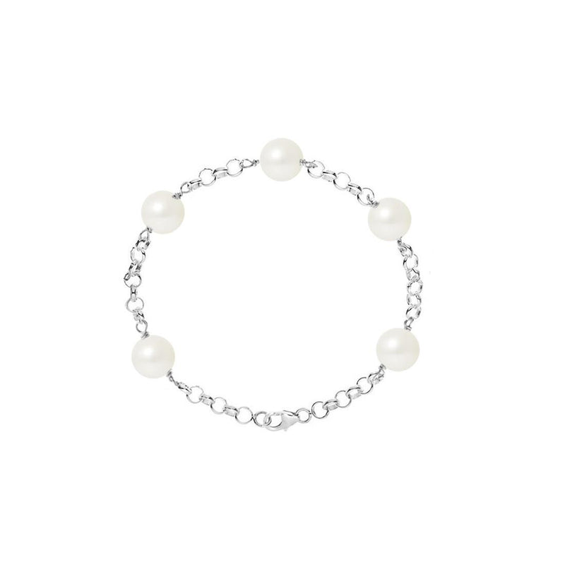 Bracciale di perle coltivate bianche | Nina