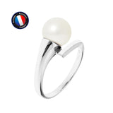 Anello - Perle coltivate rotonde 8-9 mm Bianco - Oro bianco