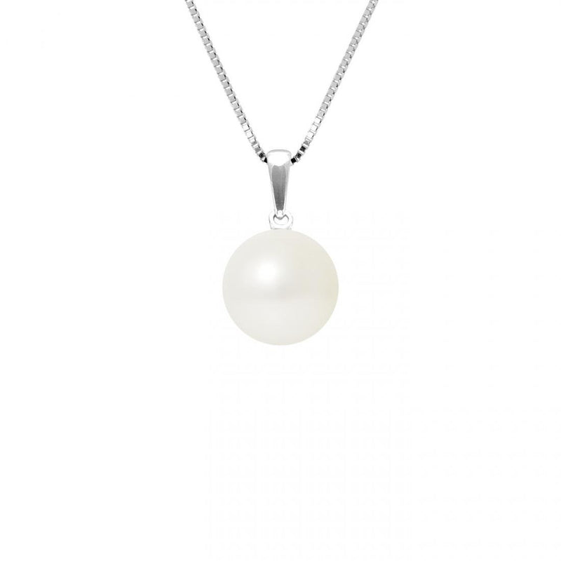 Collana - Perla Coltivata 9-10 mm Bianca - Argento 925 millesimi