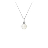 Collana - Perla coltivata - Diametro 6-7 mm Bianco-Argento