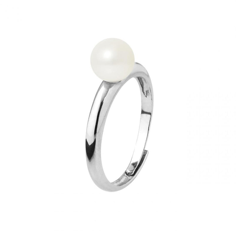 Anello rigido - Perla coltivata d'acqua dolce - Diametro 6-7 mm Bianco - Gioielli da donna - Argento sterling 925