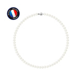 Collana - Perla d'acqua dolce - Semitonda 6-7 mm Bianco naturale - Gioielli da donna