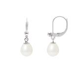 Orecchini - Perle coltivate - Diametro 7-8 mm Bianco - Argento