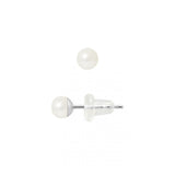 Orecchini - Perle Coltivate 4-5 mm Bianche - Oro Bianco