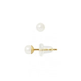 Orecchini - Perle Coltivate 4-5 mm Bianco - Oro Giallo