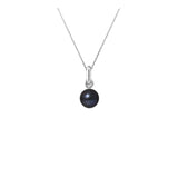 Collana - Perla coltivata - Diametro 6-7 mm Nera Tahiti - Argento