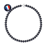 Collana - Perla d'acqua dolce - Semitonda 9-10 mm Nera Tahiti