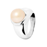 Anello - Perle coltivate d'acqua dolce - Diametro bottone 9-10 mm Rosa - Taglia 48 (UE) - Argento sterling 925