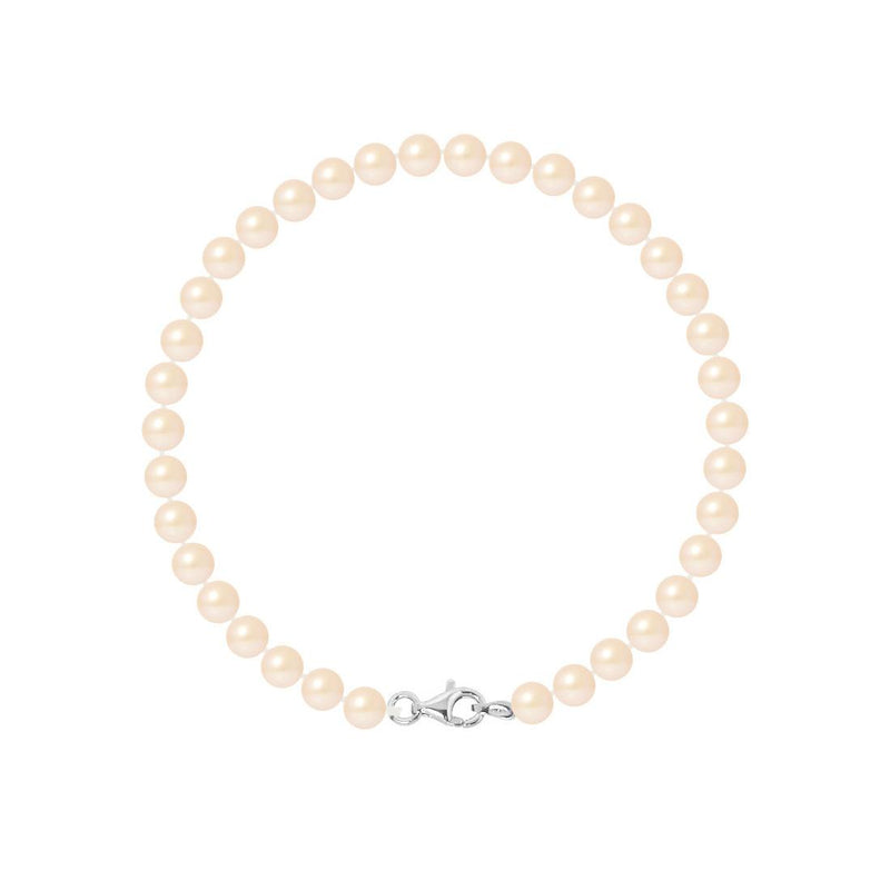 Bracciale con perline rotonde Cutlure 5-6 mm Rosa naturale