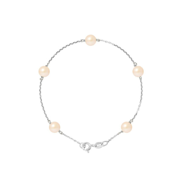 Bracciale Perle Cutlure Rotonde 6-7 mm Rosa