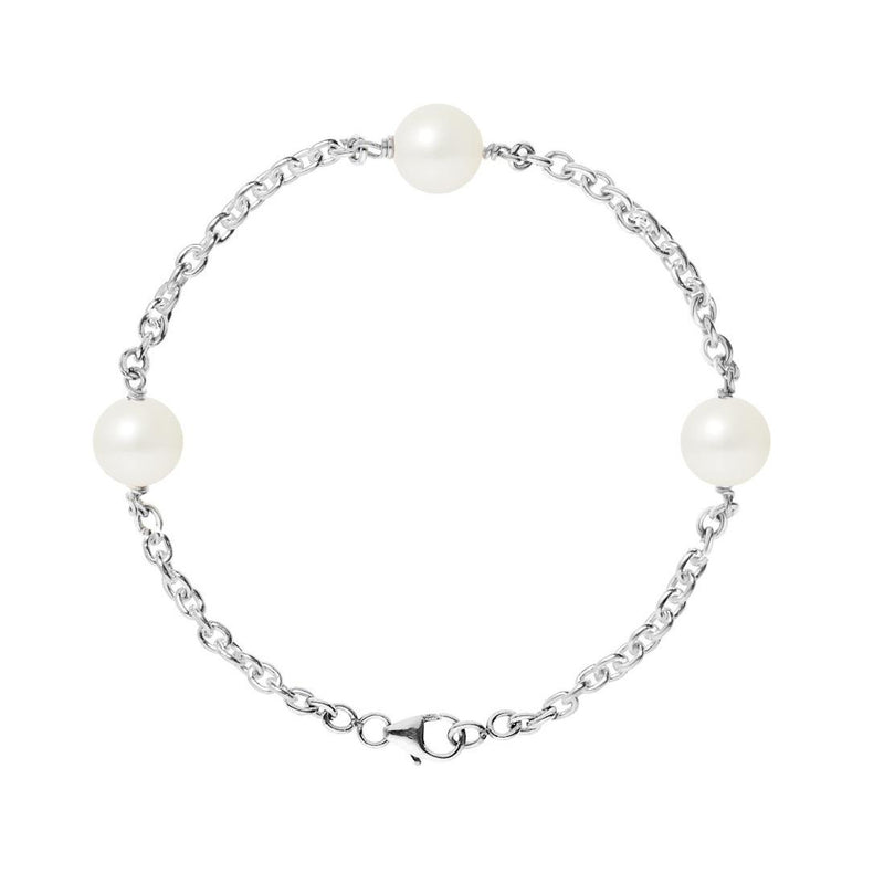 Bracciale con perle Cutlure - Diametro 9-10 mm Bianco