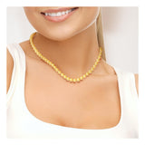 Collana - Perle coltivate d'acqua dolce rotonde 6-7 mm Oro - Oro giallo