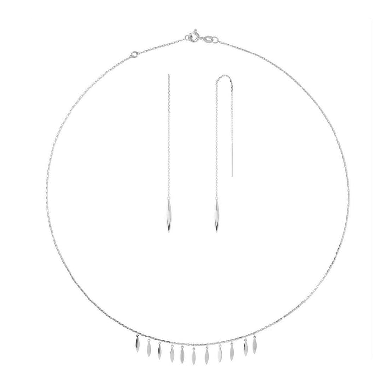 Set collana e orecchini con nappa