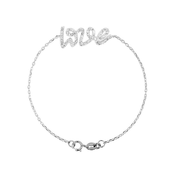 Bracciale “Love” con ossidi di zirconio