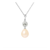 Collana - Perla coltivata d'acqua dolce - Diametro 8-9 mm Rosa - Argento sterling 925