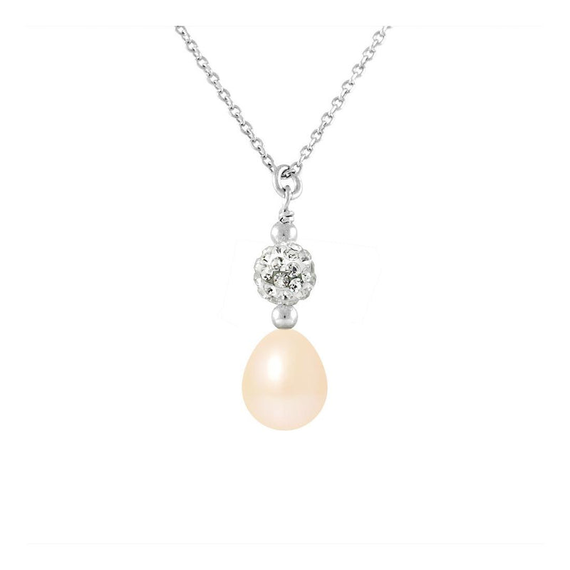 Collana - Perla coltivata d'acqua dolce - Diametro 8-9 mm Rosa - Argento sterling 925