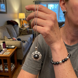Parure Black Tahiti — Collier, Boucles & Bracelet
