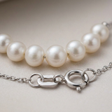 Bracciale - Perla coltivata d'acqua dolce - Diametro 3-4 mm Oro bianco-bianco