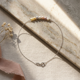 Bracciale - Perla coltivata d'acqua dolce - Diametro 3-4 mm Multicolor - Oro bianco
