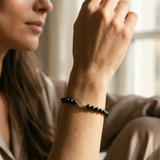 Bracciale rotondo con perle coltivate 4-5 mm Nera Tahiti - Gioielli da donna