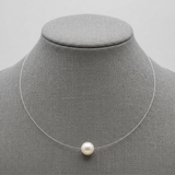 Collana - Perla coltivata d'acqua dolce - Diametro 9-10 mm Bianca - Argento sterling 925