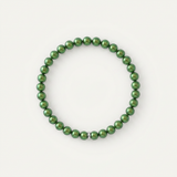 Bracciale Portafortuna - Perla d'acqua dolce - Rotonda 5-6 mm Verde intenso