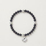 Bracciale portafortuna - Perla d'acqua dolce - Rotonda 5-6 mm Nera Tahiti