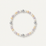 Bracciale Portafortuna - Perla d'acqua dolce - Rotonda 5-6 mm Multicolor
