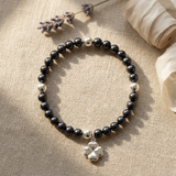 Bracciale portafortuna - Perla d'acqua dolce - Rotonda 5-6 mm Nera Tahiti