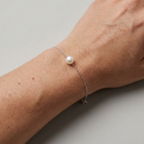 Bracciale - Perla coltivata - Diametro 8-9 mm Bianca - Argento
