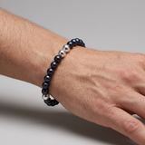 Bracciale portafortuna - Perla d'acqua dolce - Rotonda 5-6 mm Nera Tahiti