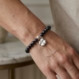 Bracciale portafortuna - Perla d'acqua dolce - Rotonda 5-6 mm Nera Tahiti
