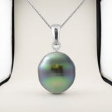 Collana- Perla di Tahiti- Cerchio 11-12 mm- Gioielli da donna
