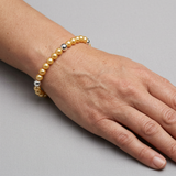 Bracciale portafortuna - Perla d'acqua dolce - Rotonda 5-6 mm Oro