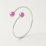Bracciale - Perle coltivate d'acqua dolce Diametro 9-10 mm Rosa fucsia - Argento sterling 925