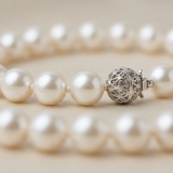 Bracciale portafortuna - Perla d'acqua dolce - Rotonda 5-6 mm Bianca