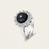 Anello in argento e perla nera | Luana