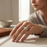 Anello in argento e perla bianca | Leane