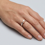 Anello con perla coltivata rosa | Irina