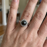 Anello in argento e perla nera | Luana