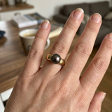 Anello - Perle coltivate di Tahiti - Diametro rotondo 8-9 mm - Gioielli da donna - Oro giallo