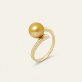 Anello- Perle coltivate d'acqua dolce- Diametro rotondo 8-9 mm Oro- Misura 48 (EU)- Oro giallo