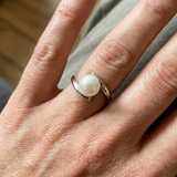 Perle coltivate d'acqua dolce - Rotonde 8-9 mm Bianche - Oro bianco