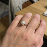 Anello in oro e perla di Tahiti | Alessandra