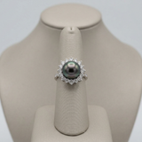 Anello - Perle di Tahiti - Diametro rotondo 8-9 mm - Argento