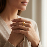 Anello- Perle coltivate d'acqua dolce- Diametro rotondo 8-9 mm Oro- Misura 48 (EU)- Oro giallo