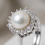 Anello con perla coltivata bianca | Felicia