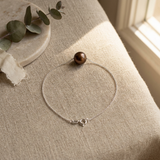 Bracciale 3- Perle coltivate d'acqua dolce- Diametro 8-9 mm- Colore cioccolato- Argento 925 millesimi