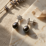 Orecchini - Perle coltivate di Tahiti - Diametro della pera 8-9 mm - Gioielli da donna - Argento sterling 925